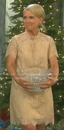 Jennifer’s beige lace mini dress on Days of our Lives
