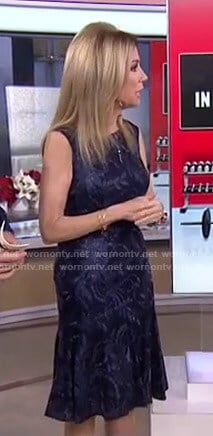 Kathie’s blue sequin embroidered dress on Today