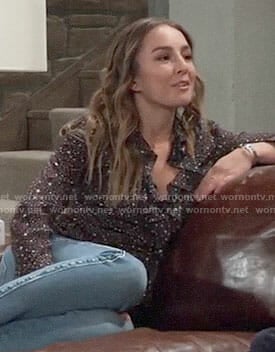 Kristina’s star print top on General Hospital