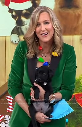 Lara’s green velvet blazer on Good Morning America
