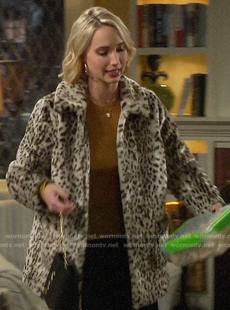 Mandy’s leopard fur coat on Last Man Standing