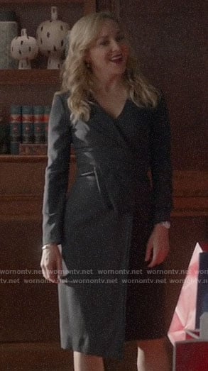 Marissa’s grey long sleeved dress on Bull