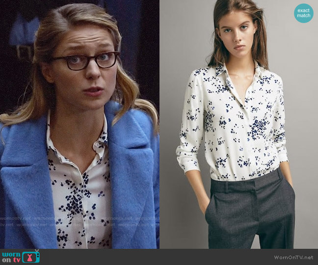 Massimo Dutti Floral Shirt worn by Kara Danvers (Melissa Benoist) on Arrow