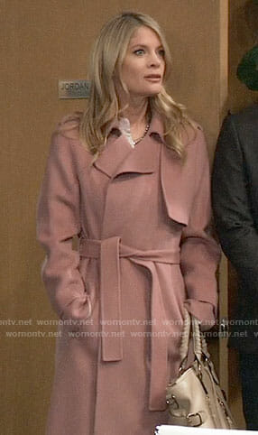 Nina’s pink coat on General Hospital