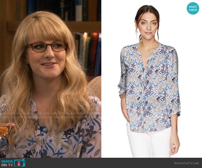 NYDJ Pintuck Blouse worn by Bernadette Rostenkowski (Melissa Rauch) on The Big Bang Theory