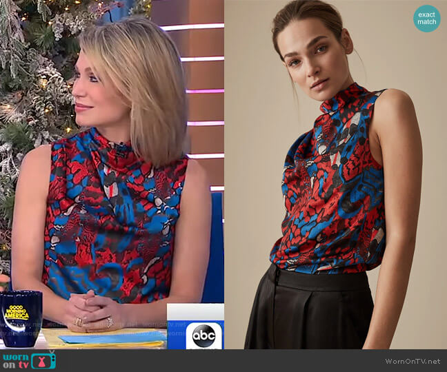 Reiss Clarisse Top worn by Amy Robach on Good Morning America