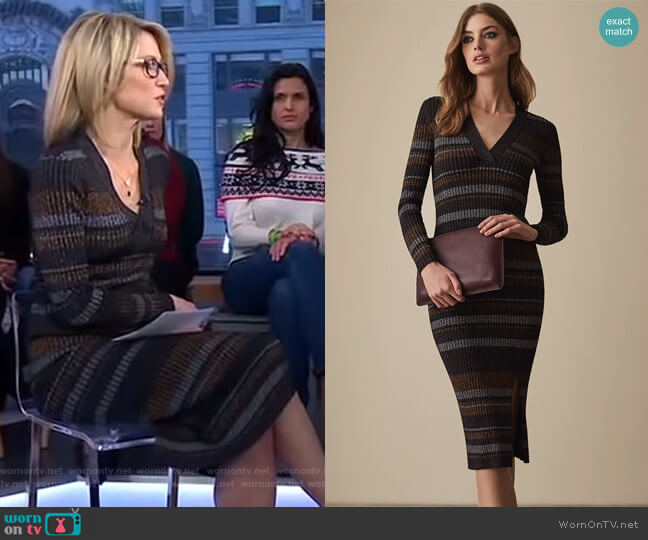 Reiss Sassy Dress worn by Amy Robach on Good Morning America