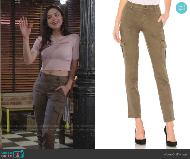 Sanctuary Bootcamp Cargo Pants worn by Lola Rosales (Sasha Calle) on The Young and the Restless