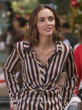 Angie’s striped knotted shirtdress on Single Parents
