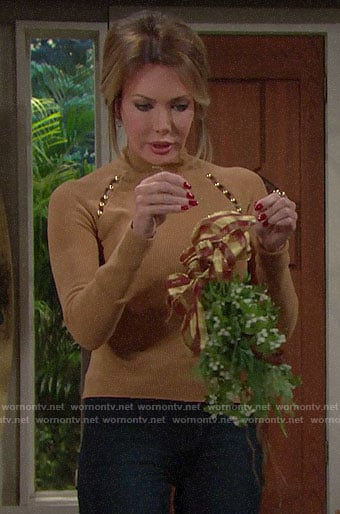 Taylor’s beaded inset sweater on The Bold and the Beautiful