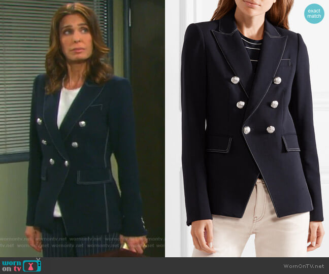 Veronica Beard Miller Blazer worn by Hope Williams (Kristian Alfonso) on Days of our Lives