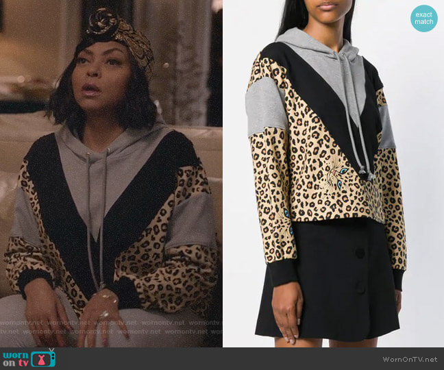 Vivetta Contrasting Panel Hoodie worn by Cookie Lyon (Taraji P. Henson) on Empire