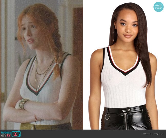 Windsor Varsity Tank Bodysuit worn by Kirby Anders (Maddison Brown) on Dynasty