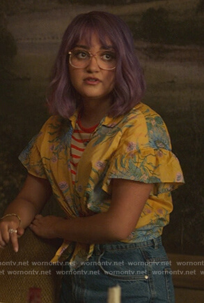 Gert’s yellow floral print top on Marvel’s Runaways