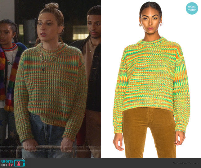 Acne Studios Oversized Stripe Sweater worn by Nomi Segal (Emily Arlook) on Grown-ish