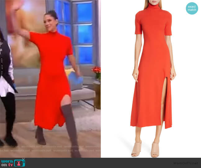 A.L.C. Caplan Turtleneck Dress worn by Abby Huntsman on The View