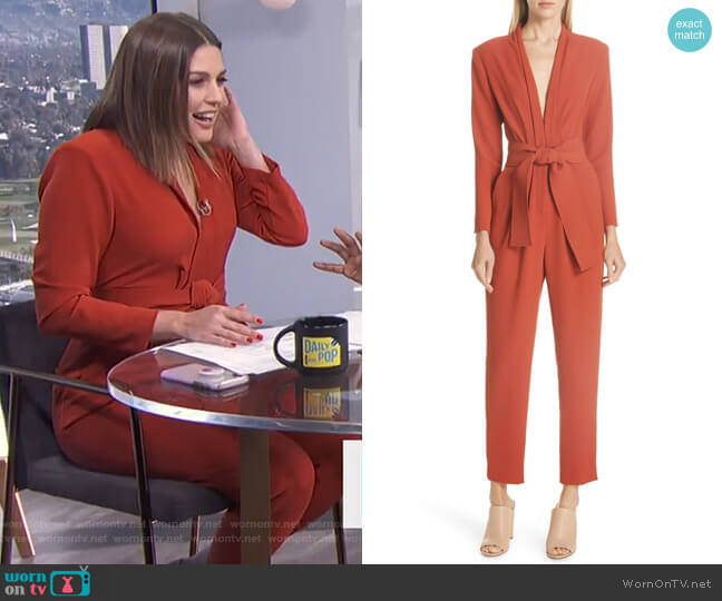 A.L.C. Kieran Jumpsuit worn by Carissa Loethen Culiner on E! News