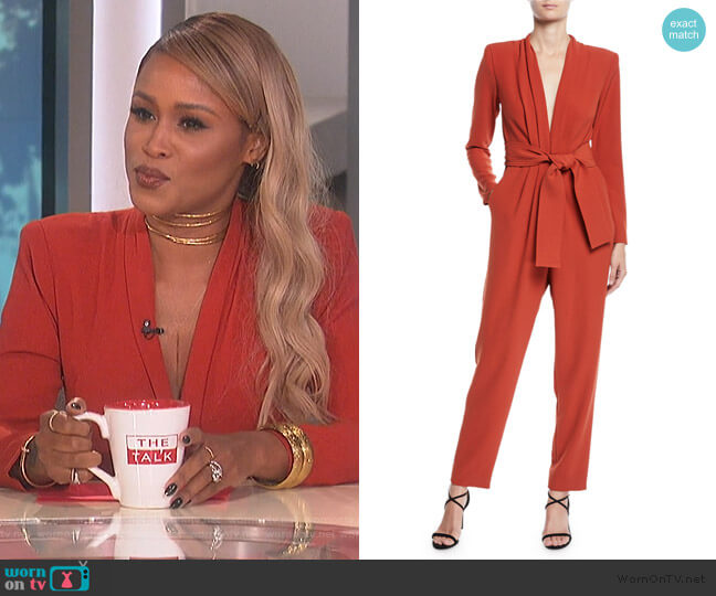 ALC Kieran Belted Jumpsuit worn by Eve on The Talk