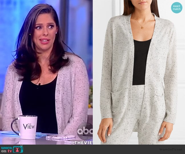 Anthony Thomas Melillo Cashmere Cardigan worn by Abby Huntsman on The View