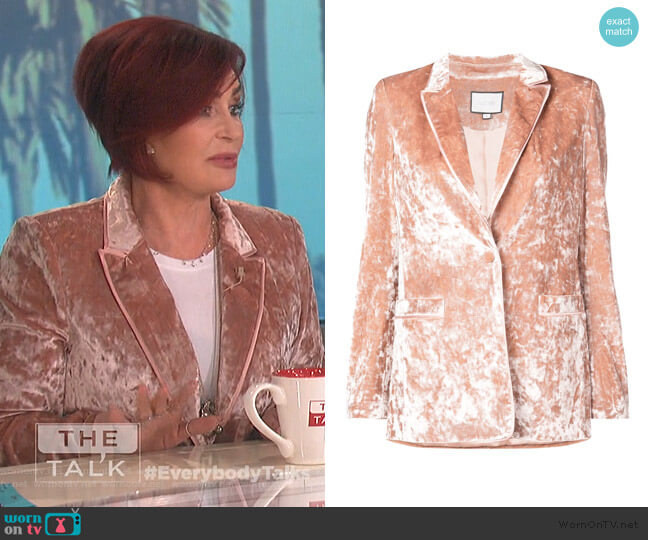Alexis Dallas Velvet Blazer worn by Sharon Osbourne on The Talk