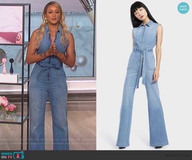 Alice + Olivia Gorgeous Sexy 70s Sleeveless Jumpsuit worn by Eve on The Talk