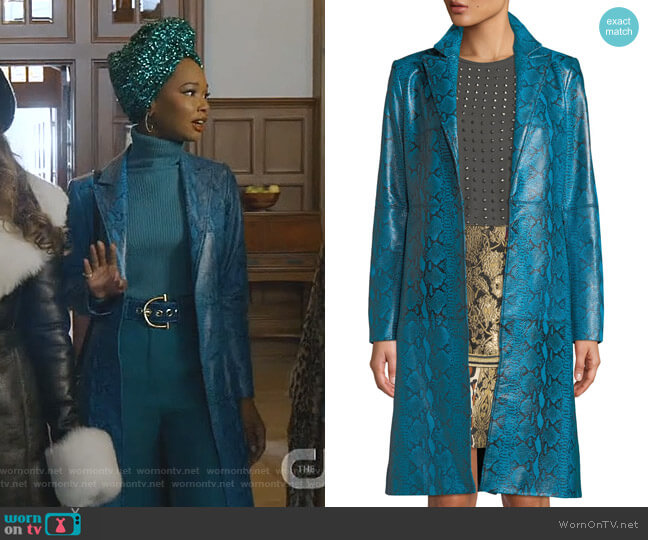 Alice + Olivia Logan Coat worn by Monica Colby (Wakeema Hollis) on Dynasty