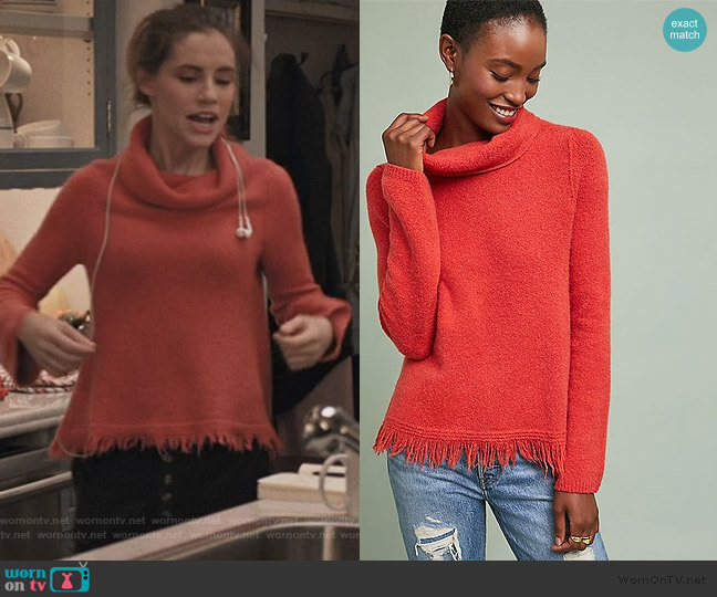 Anthropologie Aruna Turtleneck Sweater worn by Stephanie 'Stevie' McCord (Wallis Currie-Wood) on Madam Secretary