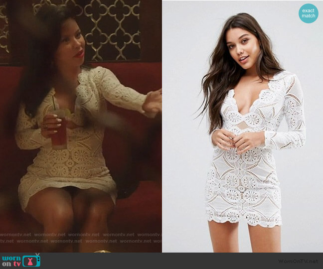 ASOS Love Triangle V-neck Mini Dress worn by Mariana Foster (Cierra Ramirez) on Good Trouble