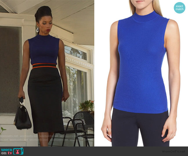 BOSS Fellie Mock Neck Sweater worn by Catherine Wilder (Angel Parker) on Marvels Runaways