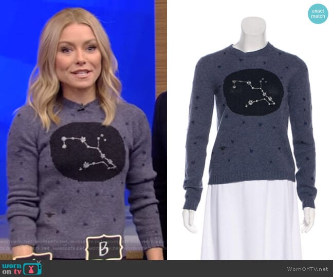 Christian Dior Cashmere Sweater worn by Kelly Ripa on Live with Kelly and Mark