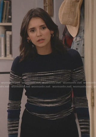 Clem’s striped ribbed sweater on Fam