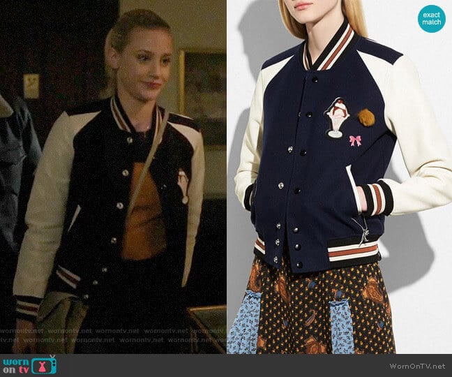 Coach Varsity Jacket worn by Betty Cooper (Lili Reinhart) on Riverdale