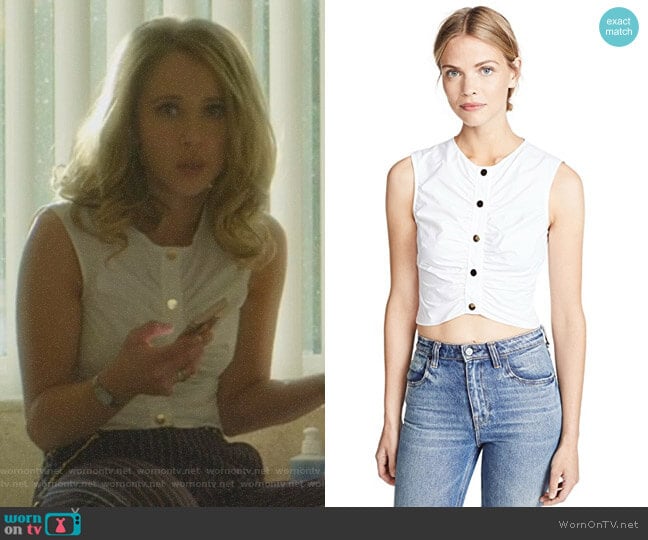Derek Lam 10 Crosby Ruched Crop Top worn by Veronica Newell (Juno Temple) on Dirty John
