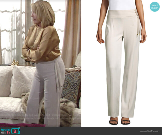 Elie Tahari Haidee Pants worn by Nikki Reed Newman (Melody Thomas-Scott) on The Young and the Restless