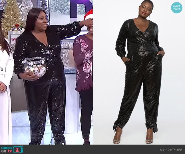 Eloquii Sequin Jumpsuit worn by Loni Love on The Real