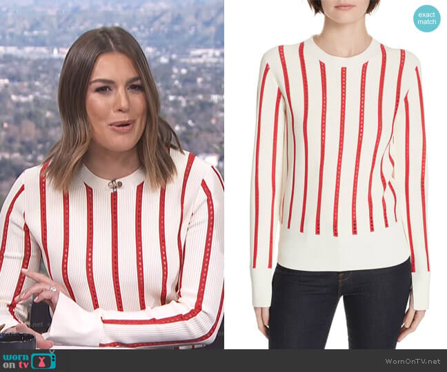 Equipment Amrit Sweater worn by Carissa Loethen Culiner on E! News