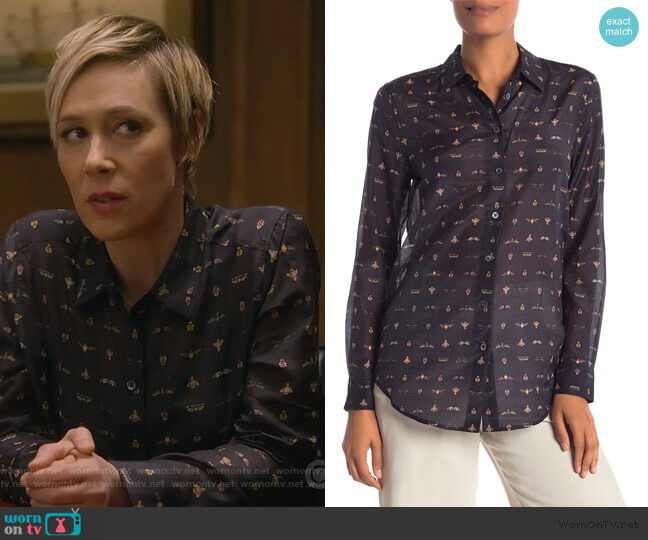 Equipment Essential Button Up Blouse worn by Bonnie Winterbottom (Liza Weil) on How to Get Away with Murder