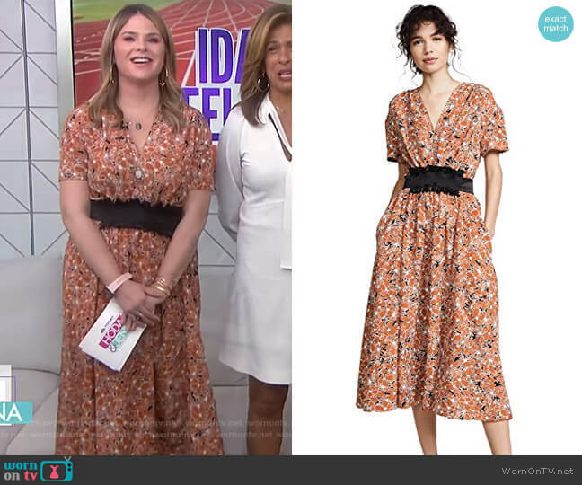 Cedric Charlier Floral Dress worn by Jenna Bush Hager on Today