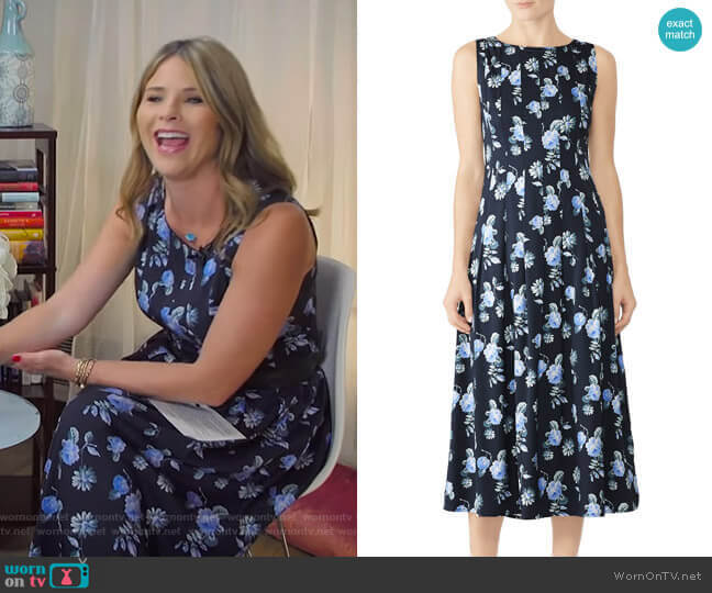Becken Flowy Pleat Dress worn by Jenna Bush Hager on Today