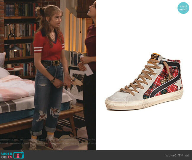 Golden Goose Slide Sneakers worn by Shannon (Odessa Adlon) on Fam