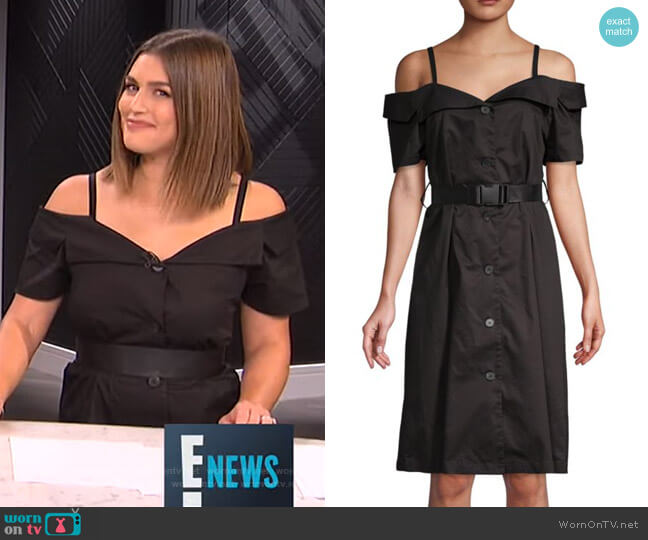 Grey Lab Cold-Shoulder Cotton Knee-Length Dress worn by Carissa Loethen Culiner on E! News