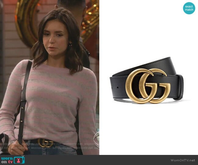Gucci Cintura Donna Leather Belt worn by Clem (Nina Dobrev) on Fam