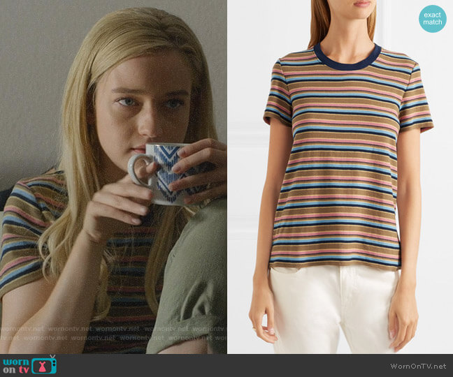 James Perse Vintage Boy Striped T-shirt worn by Terra Newell (Julia Garner) on Dirty John