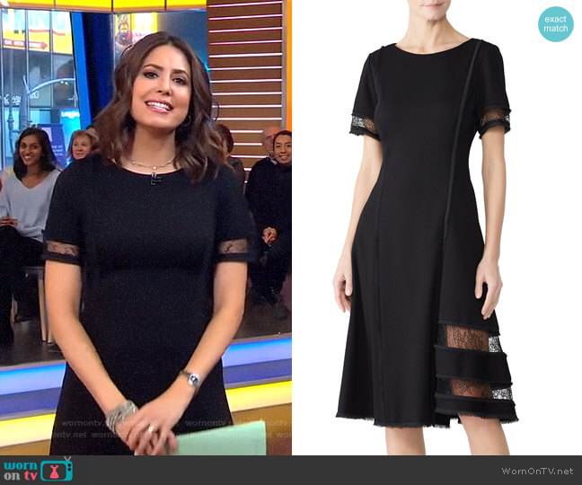 Jason Wu Lace Panel Dress worn by Cecilia Vega on Good Morning America