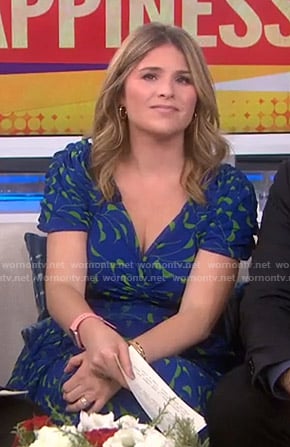 Jenna’s blue and green printed dress on Today