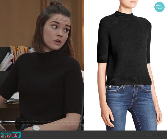 Theory Jodi B Cashmere Sweater worn by Callie Foster (Maia Mitchell) on Good Trouble