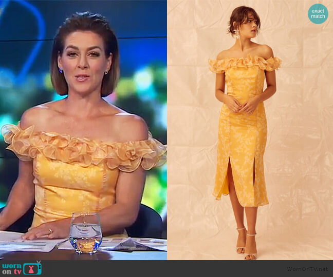 Keepsake Embrace Midi Dress worn by Gorgi Coghlan on The Project