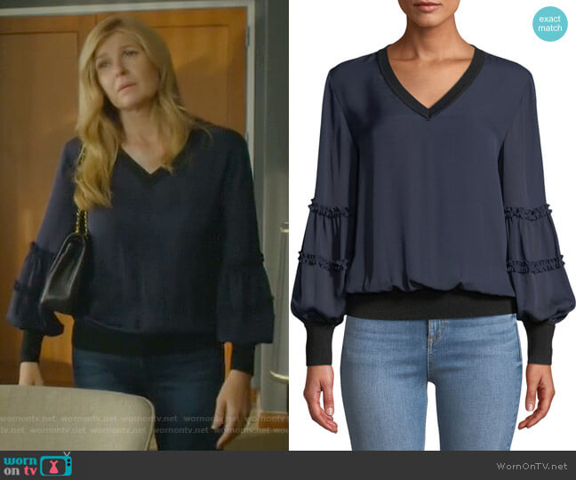 Kobi Halperin Carlena Blouse worn by Debra Newell (Connie Britton) on Dirty John