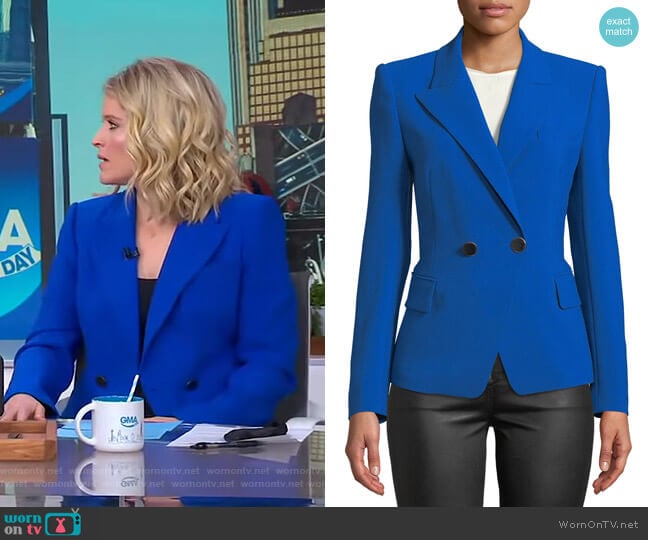 Kobi Halperin Corynne Jacket worn by Sara Haines on Good Morning America