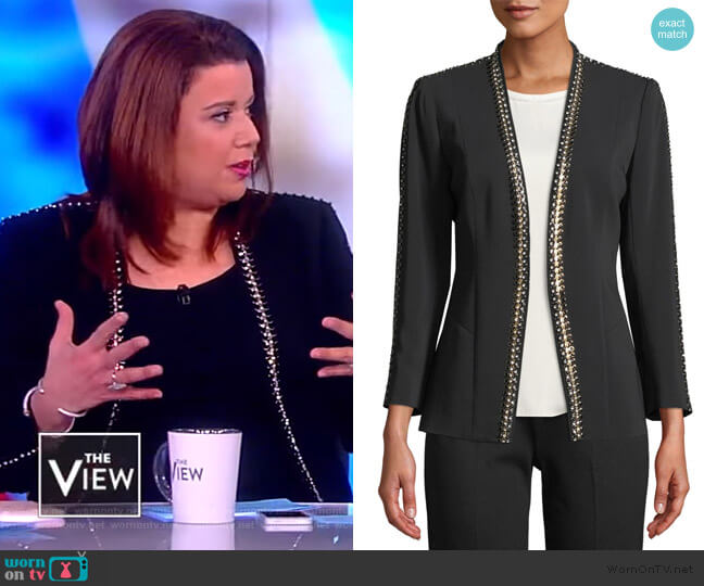 Kobi Halperin Ken Studded Blazer Jacket worn by Ana Navarro on The View